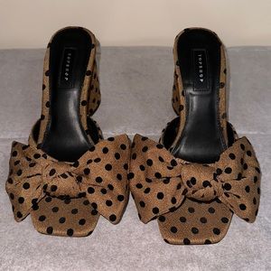 Topshop Summer Chunky Bow-Tie Shimmery Heel
